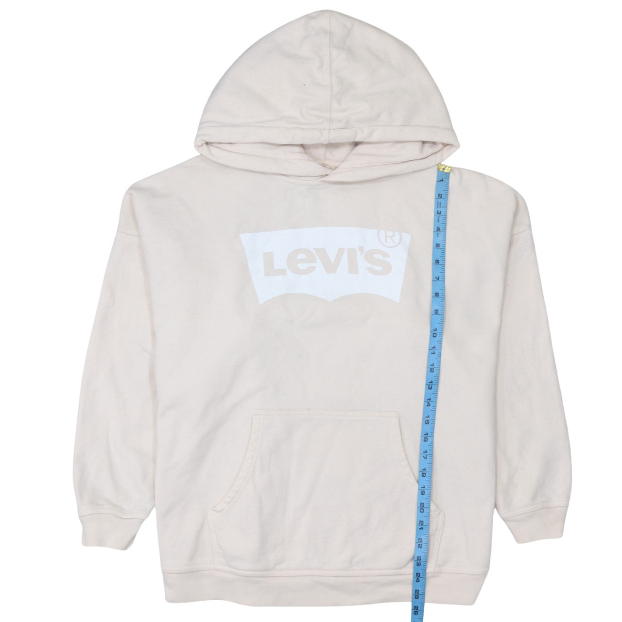 Mens UK Size M Levi's Beige Pullover Hoodie