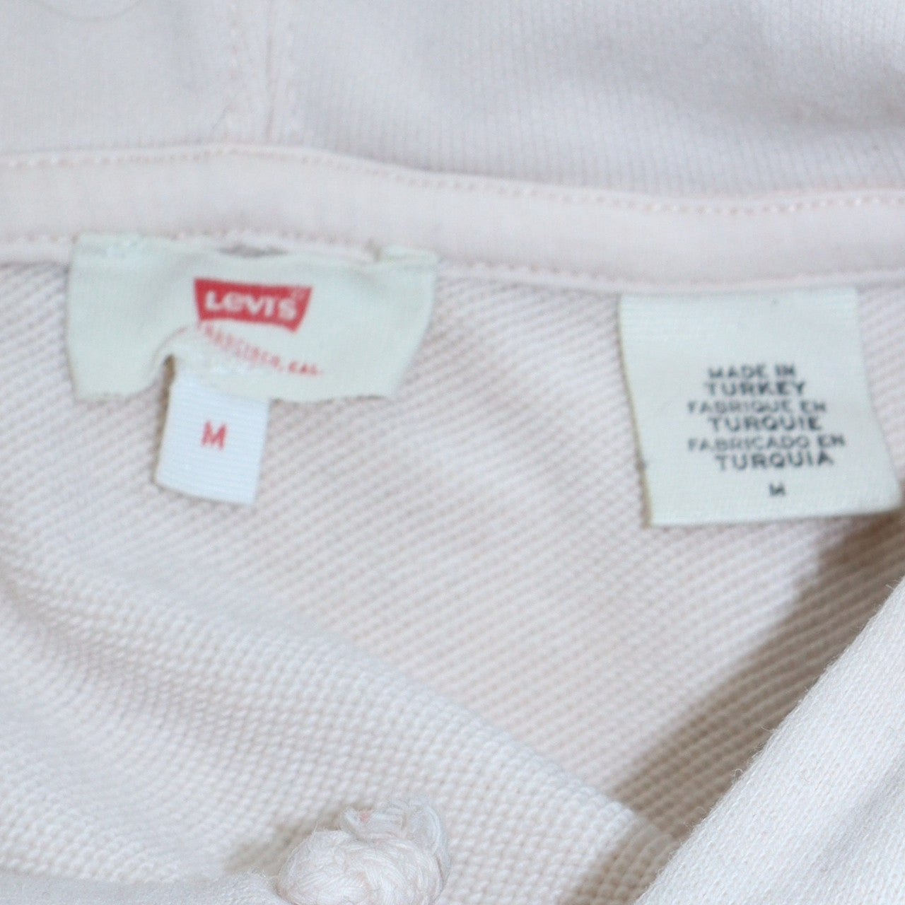 Mens UK Size M Levi's Beige Pullover Hoodie
