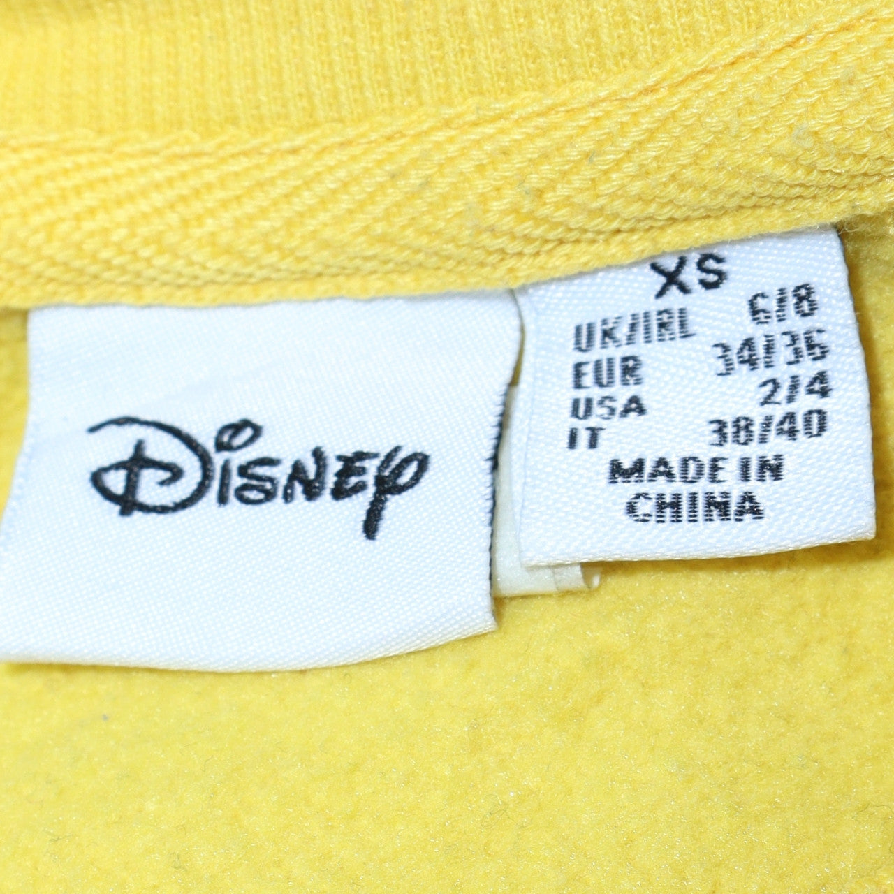Womens UK Size XS Primark Yellow Pullover Sweatshirt