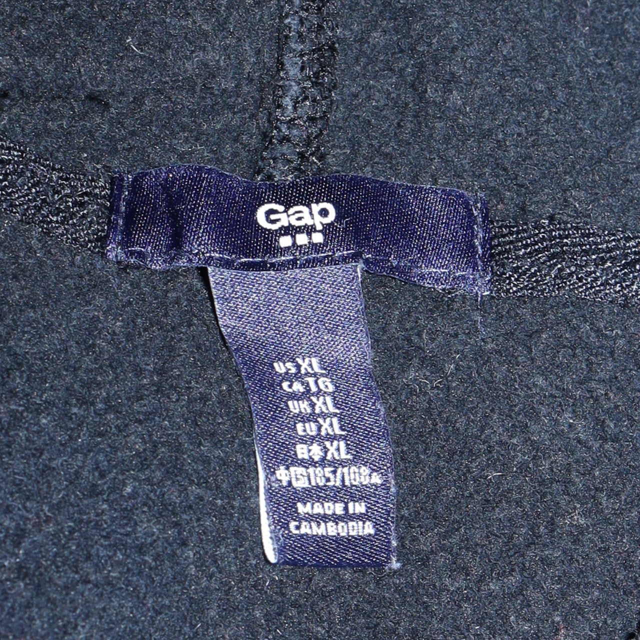 Mens UK Size XL GAP Black Full Zip Hoodie