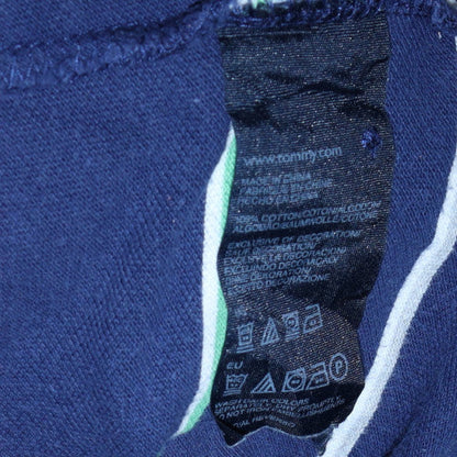 Tommy Hilfiger Men’s Blue Striped Cotton Polo Shirt Size M