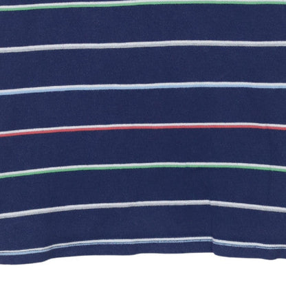 Tommy Hilfiger Men’s Blue Striped Cotton Polo Shirt Size M