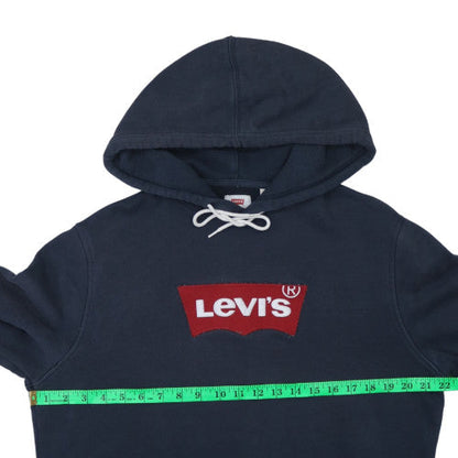 Mens UK Size M Levi's Blue Pullover Hoodie
