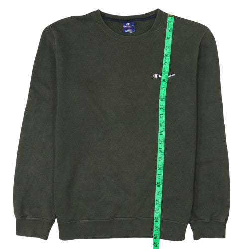 Mens UK Size L Champion Green Pullover Sweatshirt