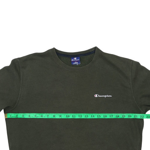 Mens UK Size L Champion Green Pullover Sweatshirt