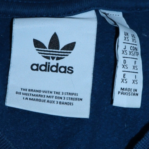 Mens UK Size XS Adidas Blue Pullover Sweatshirt