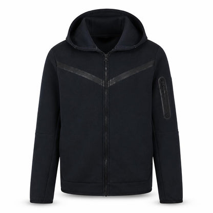 Front view of Nike Teens Black Full Zip Hoodie XL Fleece Sportswear