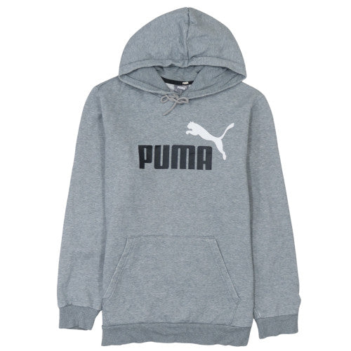 Mens UK Size M Puma Grey Pullover Hoodie