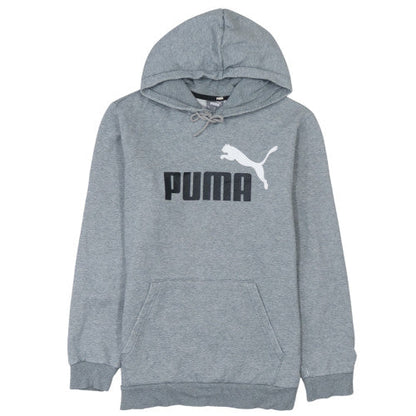 Mens UK Size M Puma Grey Pullover Hoodie