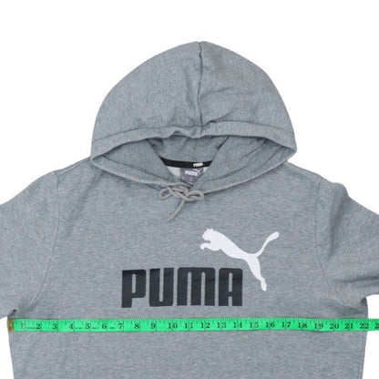 Mens UK Size M Puma Grey Pullover Hoodie