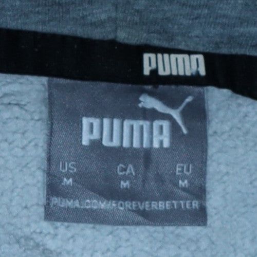 Mens UK Size M Puma Grey Pullover Hoodie