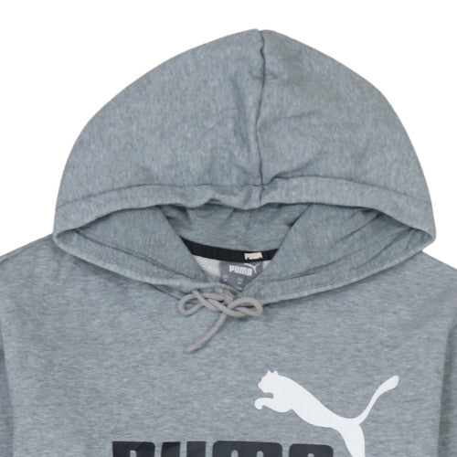 Mens UK Size M Puma Grey Pullover Hoodie