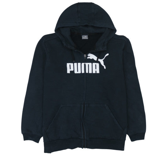 Mens UK Size XL Puma Black Full Zip Hoodie