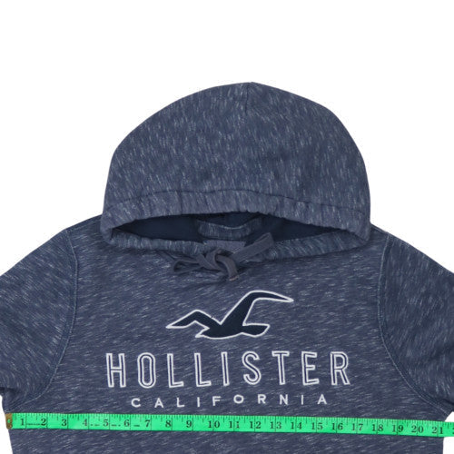 Mens UK Size M Hollister Blue Pullover Hoodie