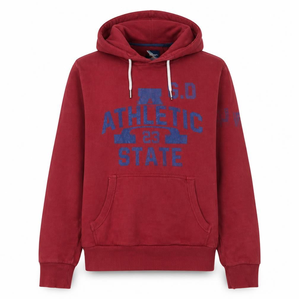 Mens UK Size M Superdry Red Pullover Hoodie