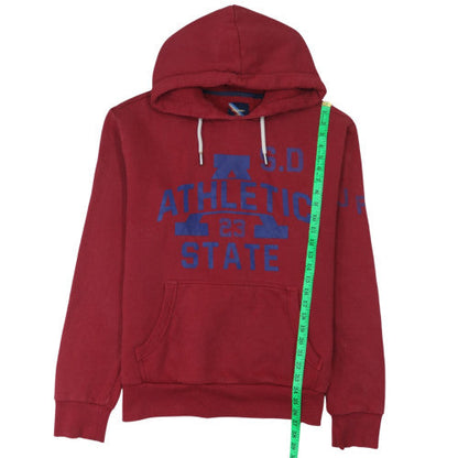 Mens UK Size M Superdry Red Pullover Hoodie