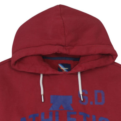 Mens UK Size M Superdry Red Pullover Hoodie