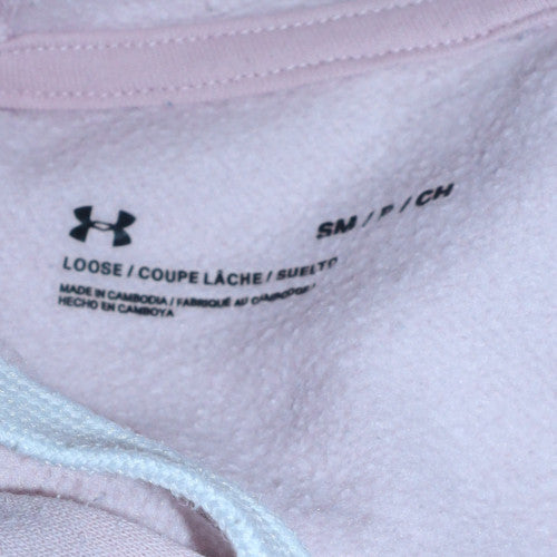 Womens UK Size S Under Armour Pink Pullover Hoodie