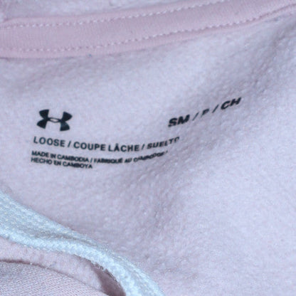 Womens UK Size S Under Armour Pink Pullover Hoodie