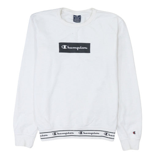 Mens UK Size M Champion White Pullover Sweatshirt