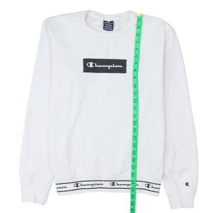 Mens UK Size M Champion White Pullover Sweatshirt