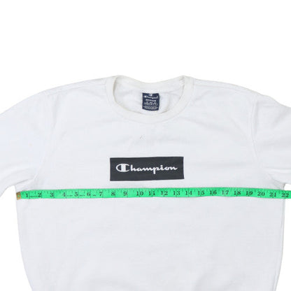 Mens UK Size M Champion White Pullover Sweatshirt