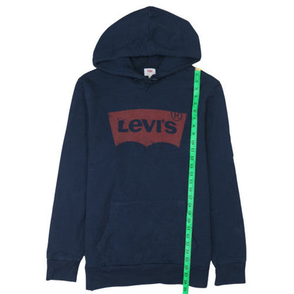 Mens UK Size L Levi's Blue Pullover Hoodie