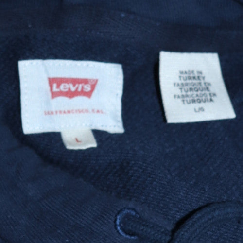 Mens UK Size L Levi's Blue Pullover Hoodie