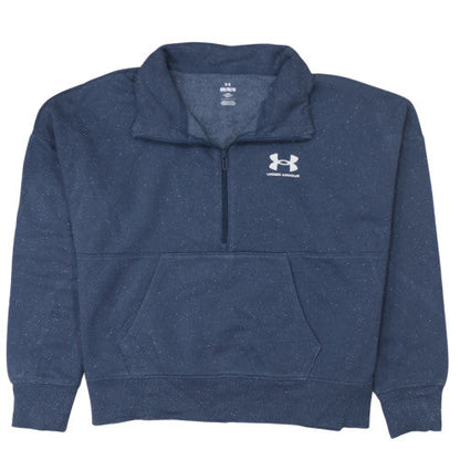 Mens UK Size M Under Armour Blue Pullover Sweatshirt
