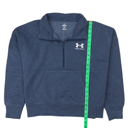 Mens UK Size M Under Armour Blue Pullover Sweatshirt