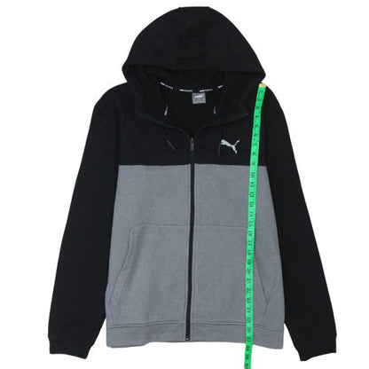 Mens UK Size XL Puma Black Grey Full Zip Hoodie