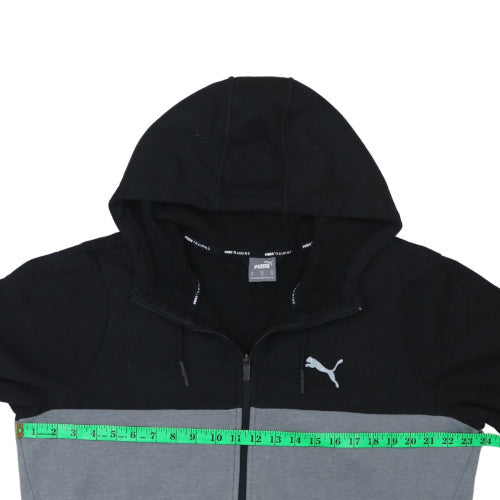 Mens UK Size XL Puma Black Grey Full Zip Hoodie