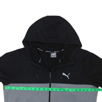 Mens UK Size XL Puma Black Grey Full Zip Hoodie
