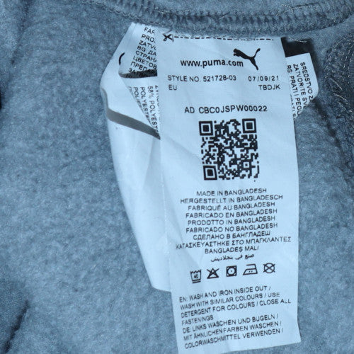 Mens UK Size XL Puma Black Grey Full Zip Hoodie