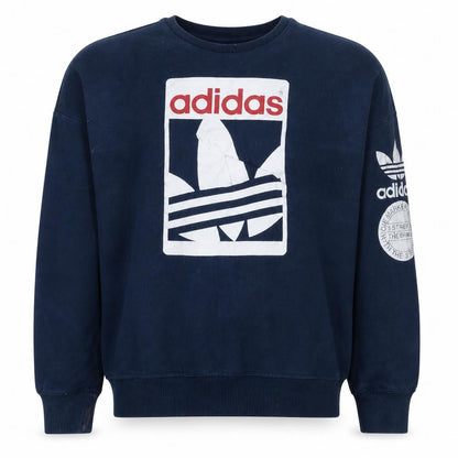 Mens UK Size M adidas Blue Pullover Sweatshirt