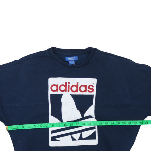 Mens UK Size M adidas Blue Pullover Sweatshirt