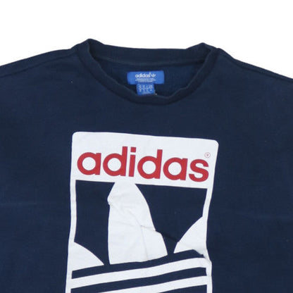 Mens UK Size M adidas Blue Pullover Sweatshirt