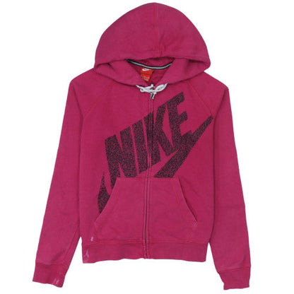 Womens UK Size M Nike Pink Full Zip Hoodie