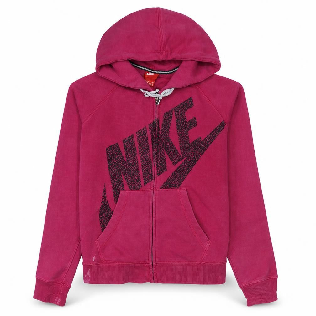 Womens UK Size M Nike Pink Full Zip Hoodie