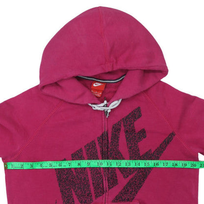 Womens UK Size M Nike Pink Full Zip Hoodie