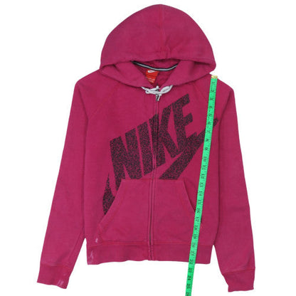Womens UK Size M Nike Pink Full Zip Hoodie