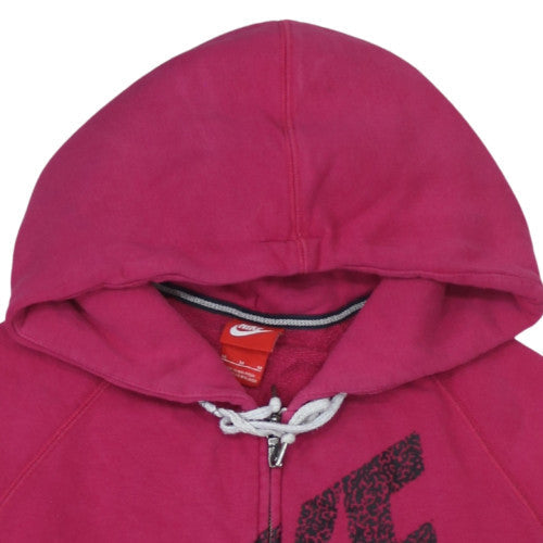 Womens UK Size M Nike Pink Full Zip Hoodie