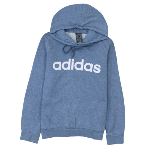 Womens UK Size S Adidas Blue Pullover Hoodie