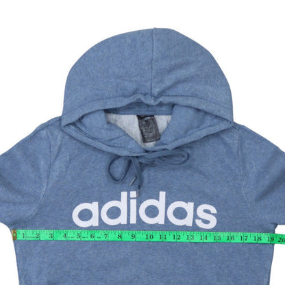 Womens UK Size S Adidas Blue Pullover Hoodie