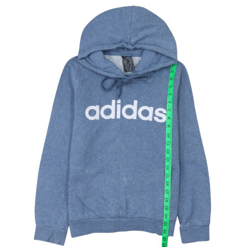 Womens UK Size S Adidas Blue Pullover Hoodie