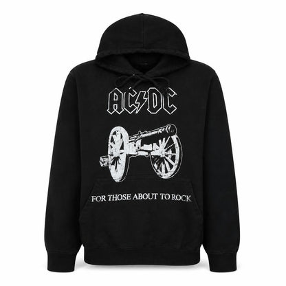 Mens UK Size S AC/DC Black Pullover Hoodie