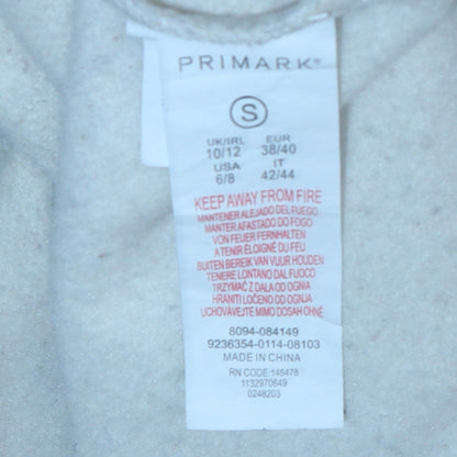 Womens UK Size 10/12 Primark Beige Pullover Hoodie