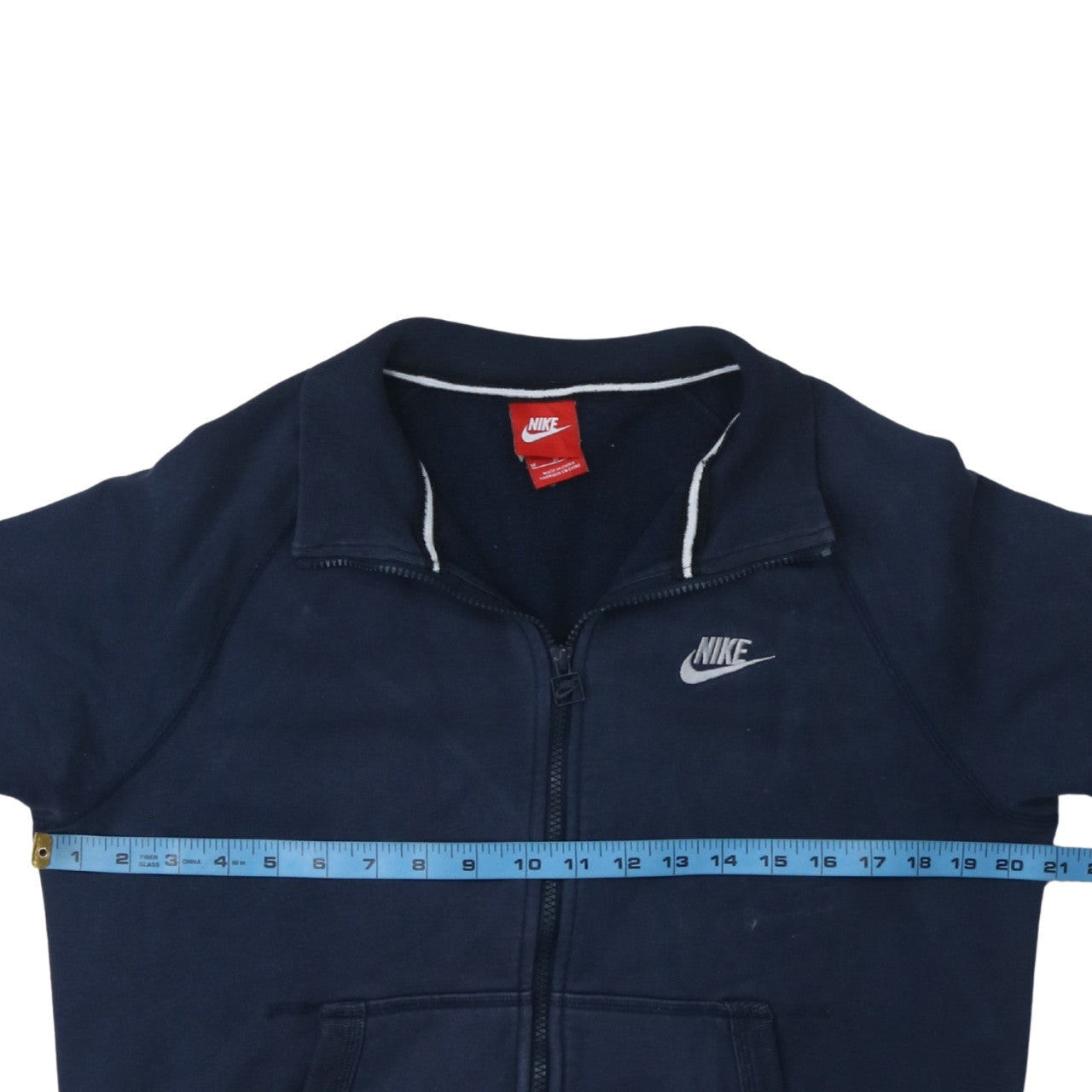 Mens UK Size M Nike Blue Full Zip Sweatshirt