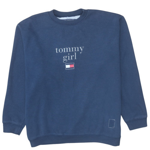 Womens UK Size L Tommy Hilfiger Blue Pullover Sweatshirt