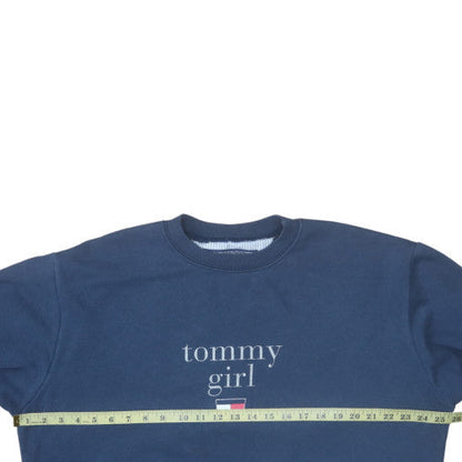 Womens UK Size L Tommy Hilfiger Blue Pullover Sweatshirt